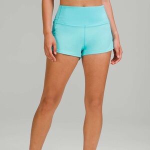 Lululemon Speed Up High-Rise Lined Short 2.5" Electric Turquoise
